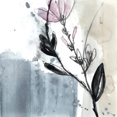 Blush Flower Splash V Canvas Art Print By Jennifer Goldberger Icanvas