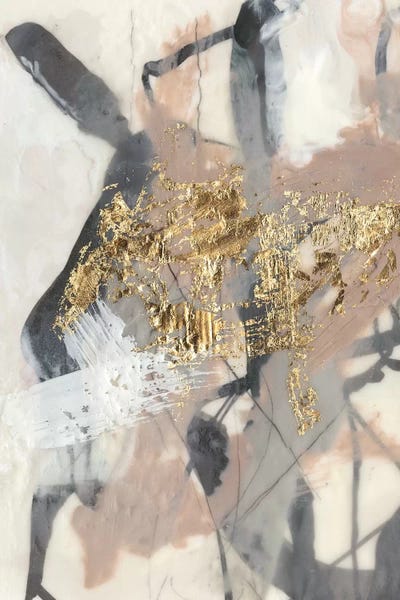 Modern Living Room: Golden Blush I by Jennifer Goldberger