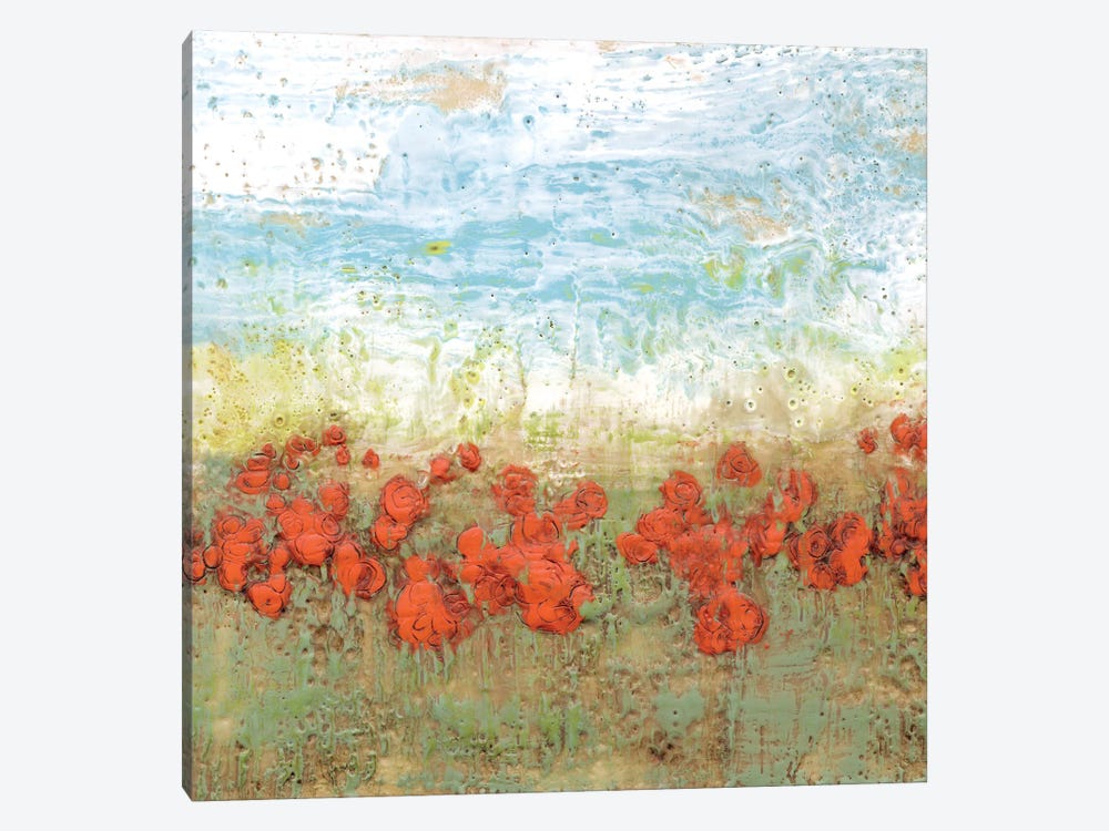 Coral Poppies I 1-piece Canvas Art