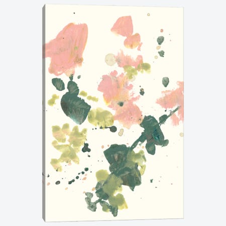 Blush & Olive Splash I Canvas Print #JGO722} by Jennifer Goldberger Canvas Wall Art