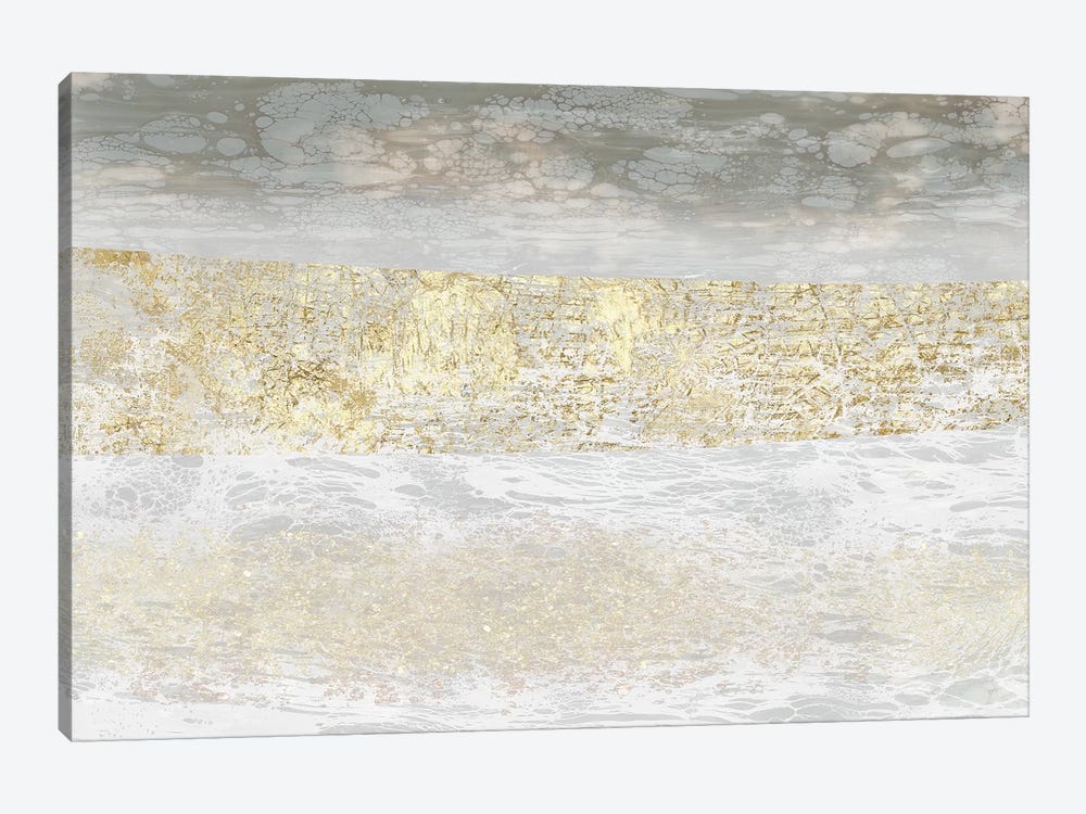 Gilded Textures II by Jennifer Goldberger 1-piece Canvas Wall Art
