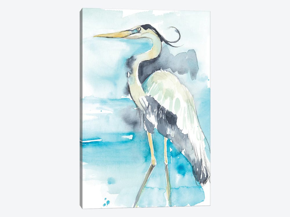 Heron Splash II by Jennifer Goldberger 1-piece Canvas Print