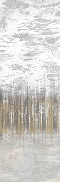 Panoramic Vertical: Neutral Staggered Lines II by Jennifer Goldberger