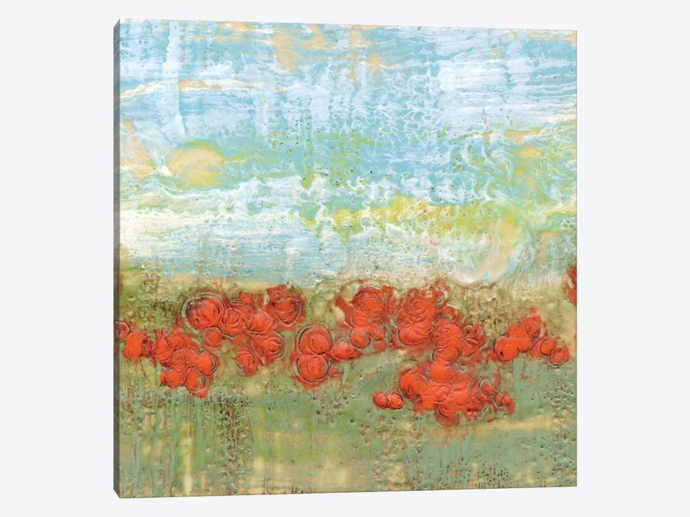 Coral Poppies II by Jennifer Goldberger 1-piece Canvas Print