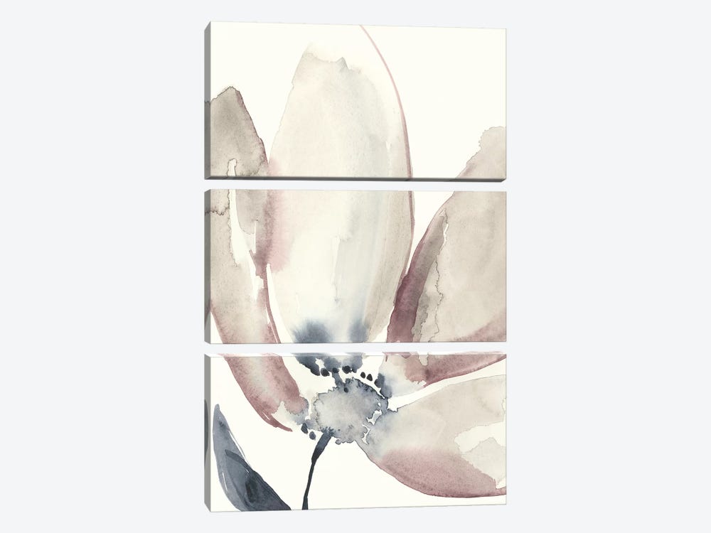 Fluid Petals I by Jennifer Goldberger 3-piece Canvas Print