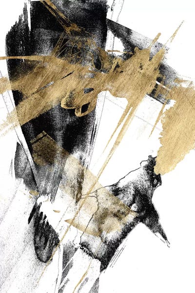 Large Modern Art - Canvas Prints: Glam & Black I by Jennifer Goldberger