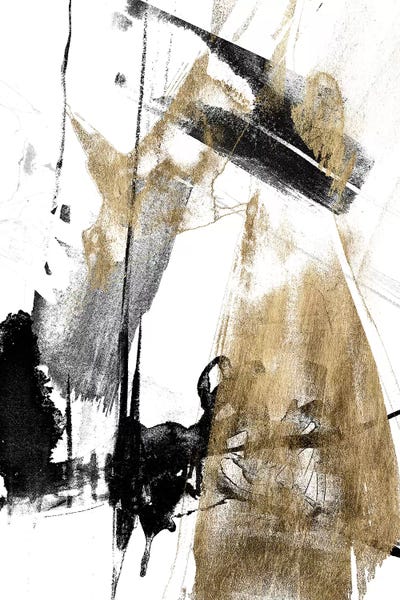 Large Abstract Art - Canvas Prints: Glam & Black II by Jennifer Goldberger