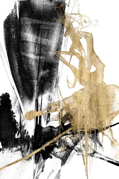 Large Modern Art - Canvas Prints: Glam & Black IV by Jennifer Goldberger