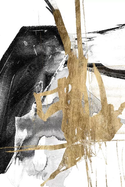 Large Modern Art - Canvas Prints: Glam & Black V by Jennifer Goldberger