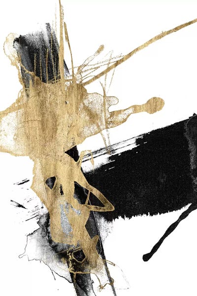 Large Modern Art - Canvas Prints: Glam & Black VI by Jennifer Goldberger