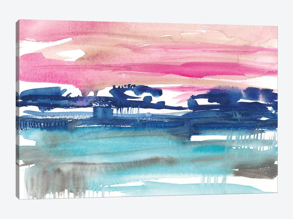 Indigo Sunset II by Jennifer Goldberger 1-piece Canvas Print