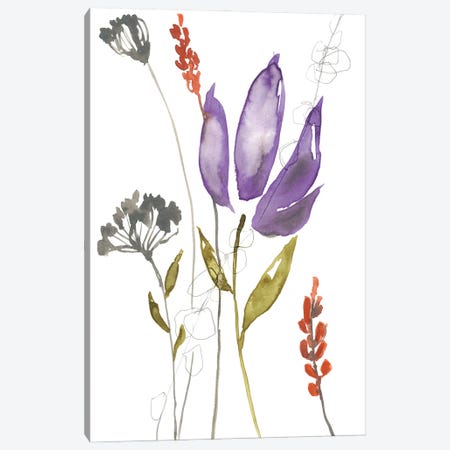 Ultraviolet Bouquet I Canvas Print #JGO896} by Jennifer Goldberger Canvas Art Print