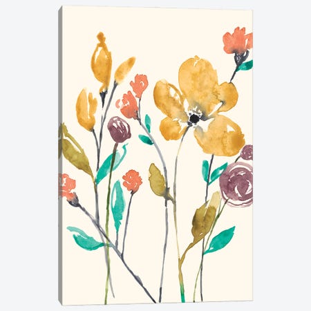 Whimsy Flowers II Canvas Print #JGO903} by Jennifer Goldberger Canvas Wall Art