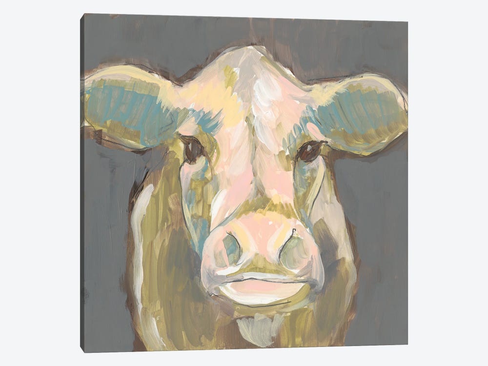 Blush Faced Cow I 1-piece Canvas Art Print