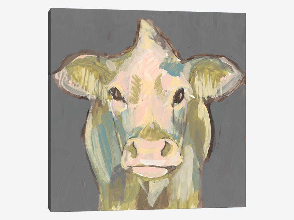 Blush Faced Cow II by Jennifer Goldberger 1-piece Canvas Wall Art