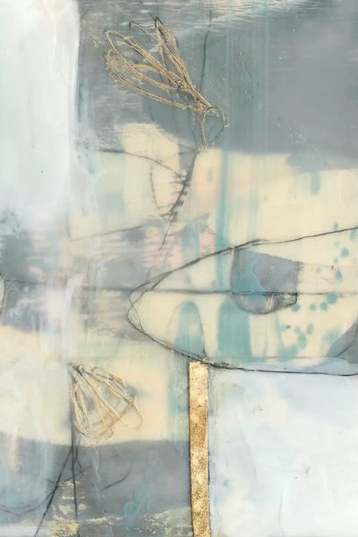 Gold Abstract Art: Gilded Whimsy II by Jennifer Goldberger