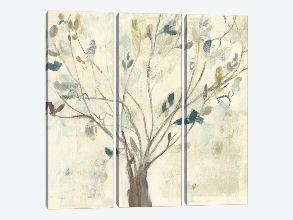 Trees of Blue II by Jennifer Goldberger 3-piece Canvas Art