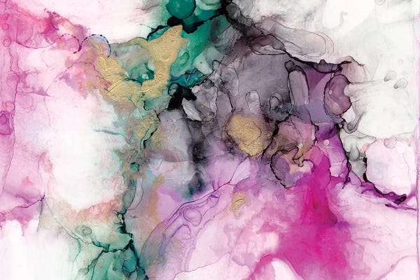 Alcohol Ink: Magenta Expression I by Jennifer Goldberger
