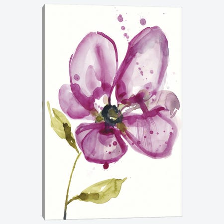 Violet Petals I Canvas Print #JGO956} by Jennifer Goldberger Canvas Wall Art