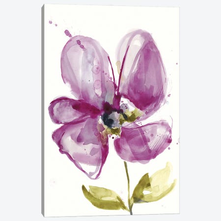 Violet Petals II Canvas Print #JGO957} by Jennifer Goldberger Canvas Wall Art