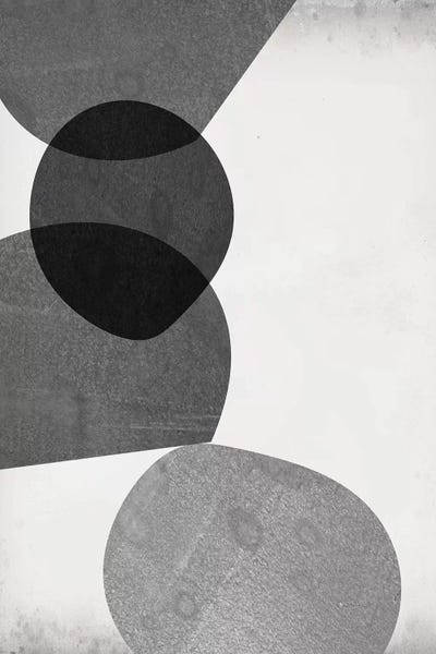 Black & White Minimalist Décor: Grey Shapes II by Jennifer Goldberger