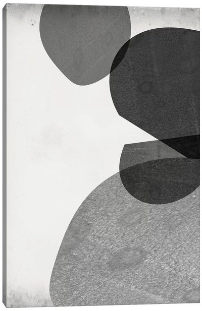 Grey Shapes IV Canvas Art Print - Jennifer Goldberger