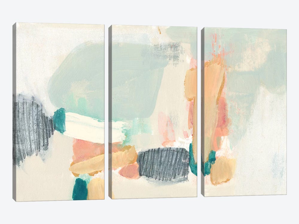 Confetti Shapes II by Jennifer Goldberger 3-piece Canvas Print