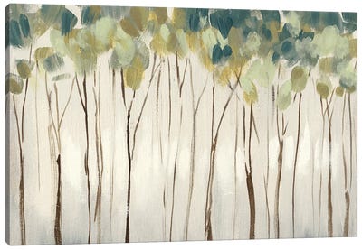 Viridian Treeline I Canvas Art Print - Jennifer Goldberger
