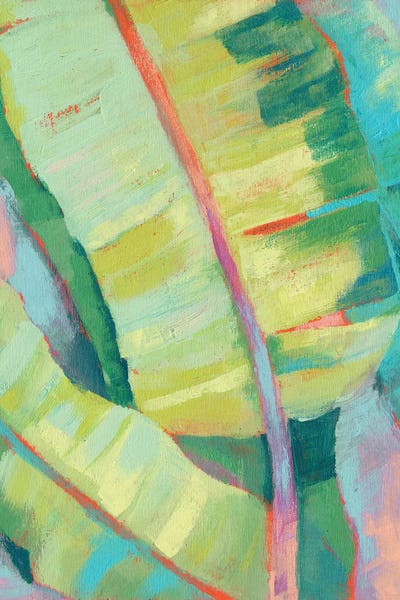 Pineapples: Vibrant Palm Leaves I by Jennifer Goldberger