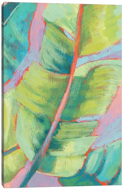 Vibrant Palm Leaves II Canvas Art Print - Leaf Art