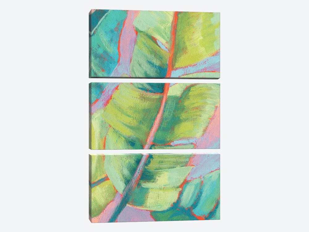 Vibrant Palm Leaves II by Jennifer Goldberger 3-piece Art Print