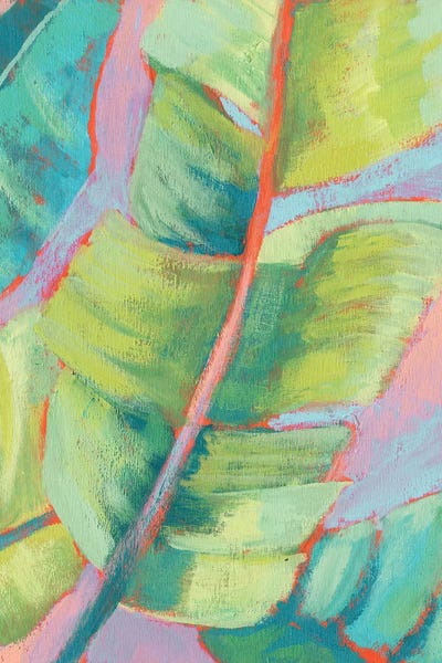 Pineapples: Vibrant Palm Leaves II by Jennifer Goldberger