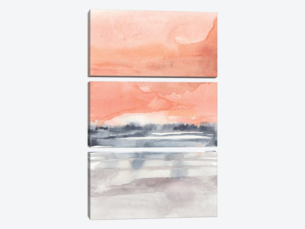Coral Sky I by Jennifer Goldberger 3-piece Canvas Art Print