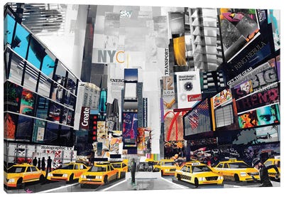 Times Square Canvas Art Print - James Grey