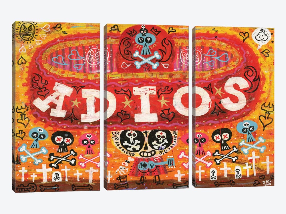 Adios Amigos 3-piece Canvas Print