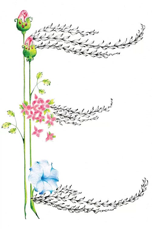 Letter E by Joanna Haber wall art