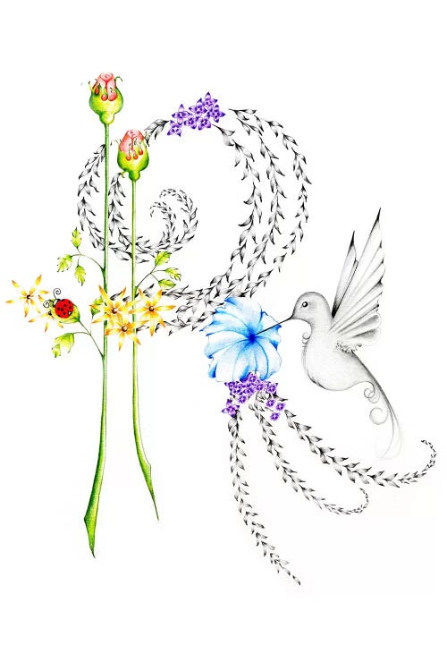 Letter R by Joanna Haber wall art