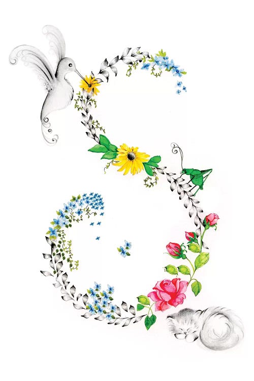 Letter S by Joanna Haber wall art