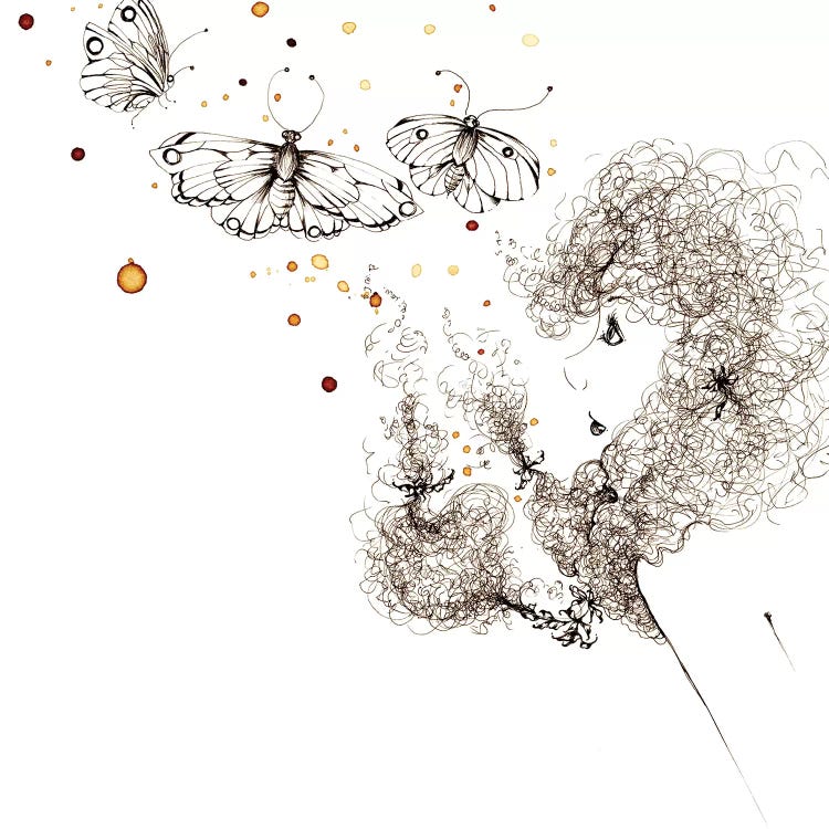 Butter Fly Kisses by Joanna Haber wall art