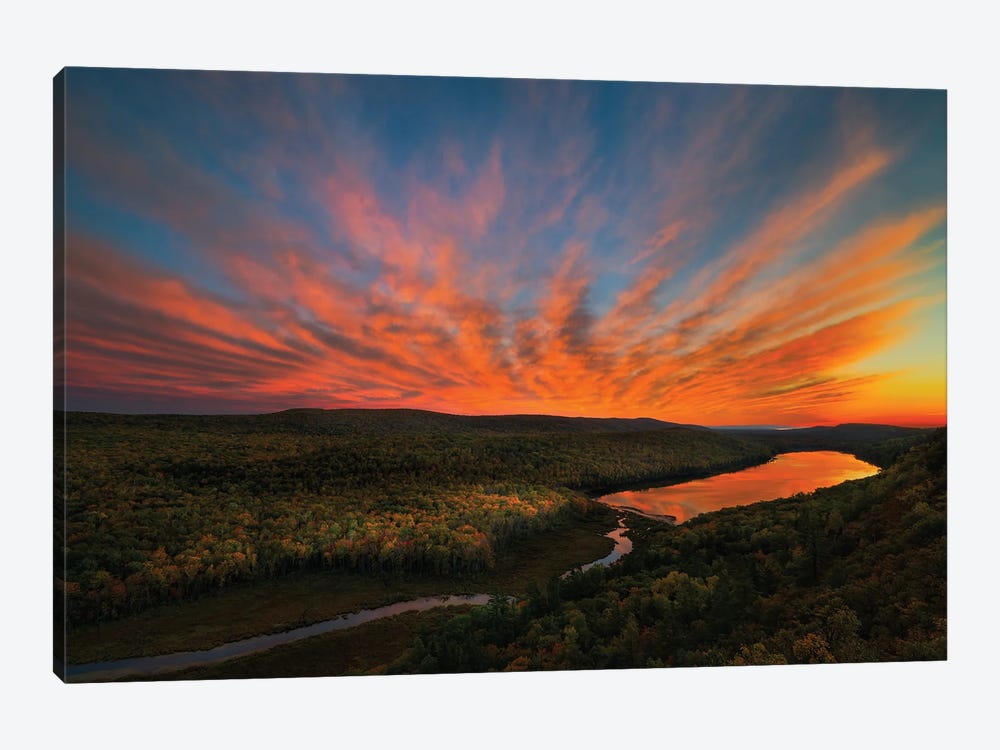 Sunset Over Porcupine Mountains 1-piece Canvas Wall Art