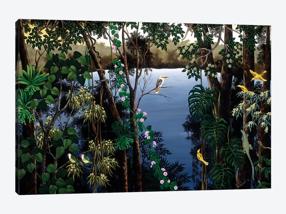 Kookaburra At The Lake by Johanna Hildebrandt 1-piece Art Print