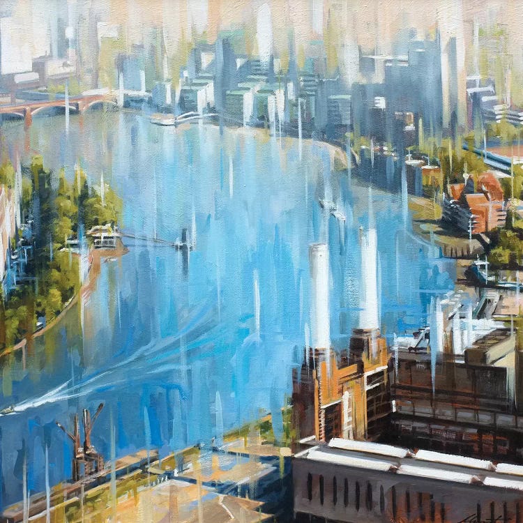 Downstream From Battersea by Johnny Morant wall art