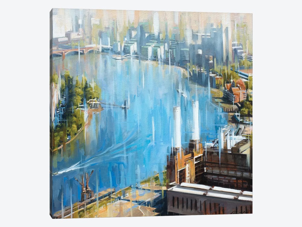 Downstream From Battersea by Johnny Morant 1-piece Canvas Art