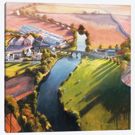 Meandering River Canvas Print #JHM21} by Johnny Morant Canvas Wall Art