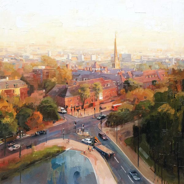 Johnny Morant: Overlooking Hampstead by Johnny Morant
