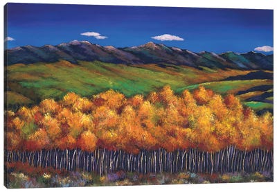 Aspen In The Wind Canvas Art Print - Aspen Tree Art