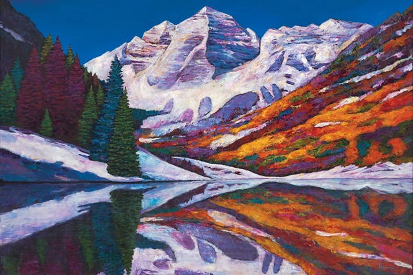 Johnathan Harris: Maroon Bell Reflections by Johnathan Harris