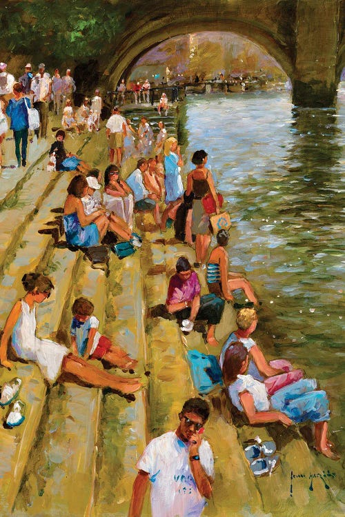 Sunday On The River by John Haskins wall art