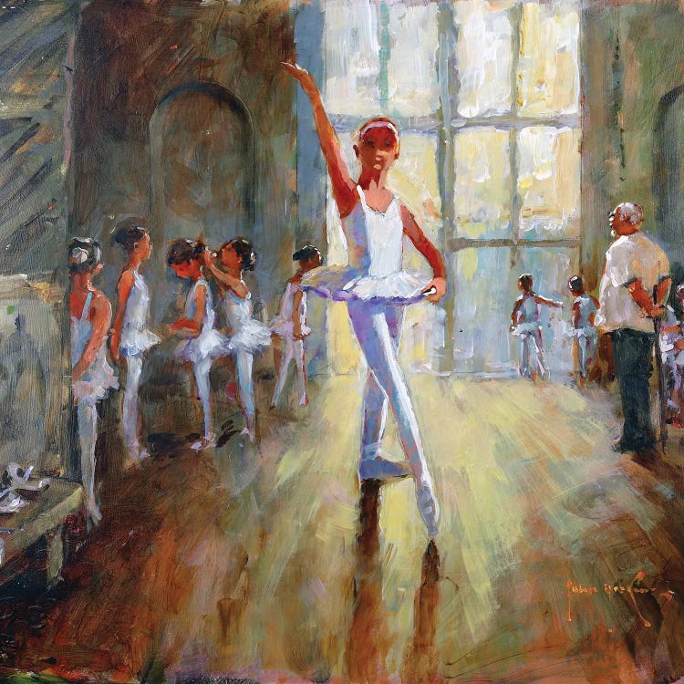 Ballet Class by John Haskins wall art