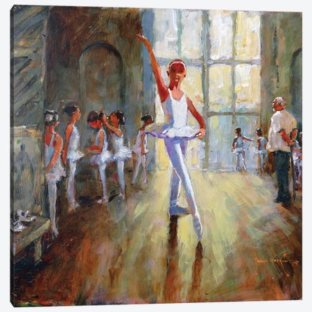 Ballet Class Canvas Print #JHS105} by John Haskins Canvas Art Print